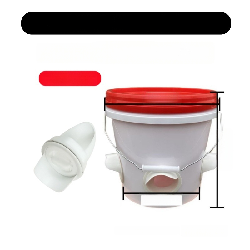 Автоматична хранилка за кокошки с защита от мишки, пластмасова конструкция, пълен комплект за автоматично хранене, подходяща за аквариум