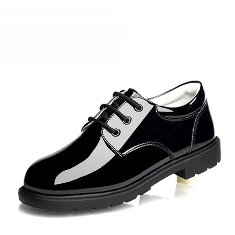 Deti PU kožené topánky, britský štýl, nízky profil, Slip-On, gumová podrážka