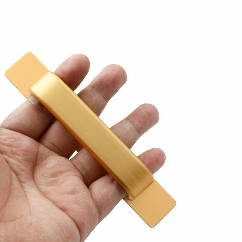 Sukop 41144 плъзгаща се дръжка за врати - алуминиева сплав, матово покритие, монтаж с лепило без пирони, подходяща за плъзгащи врати, дървени врати и стъклени кухненски шкафове