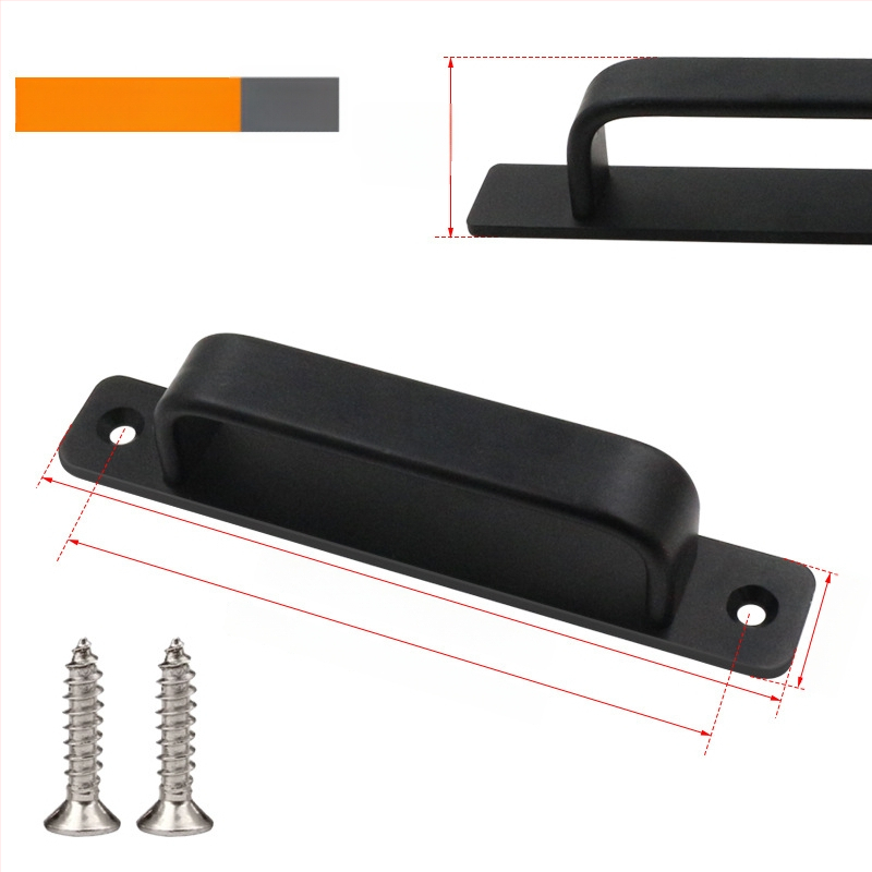 Sukop 41144 плъзгаща се дръжка за врати - алуминиева сплав, матово покритие, монтаж с лепило без пирони, подходяща за плъзгащи врати, дървени врати и стъклени кухненски шкафове