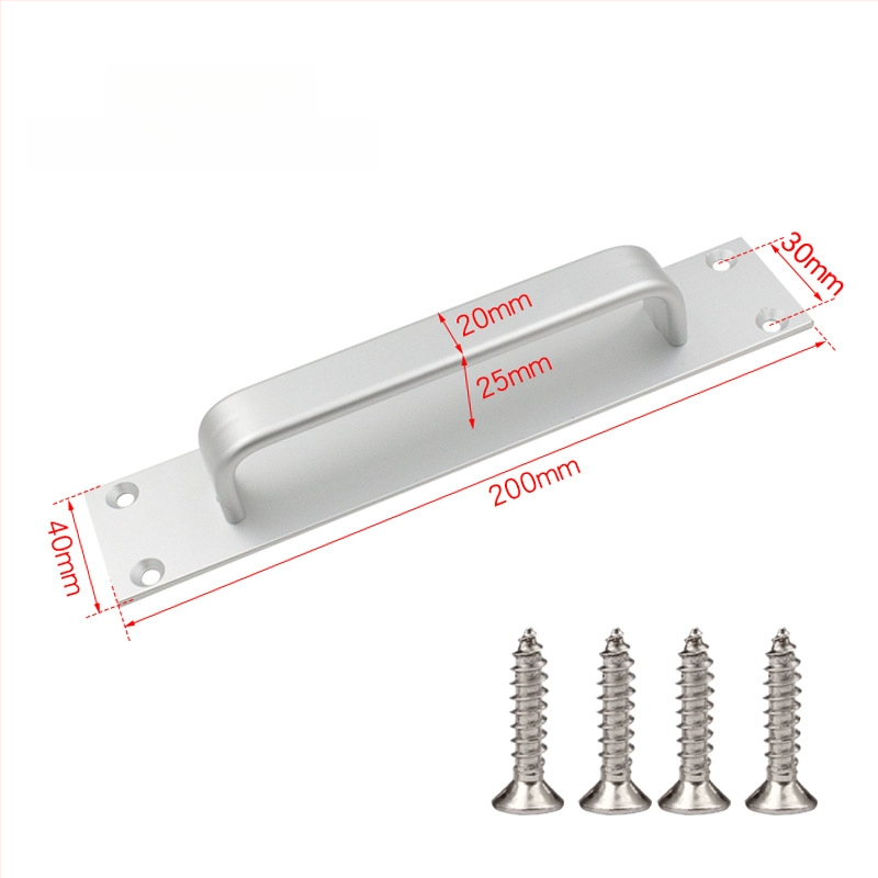 Sukop 41144 плъзгаща се дръжка за врати - алуминиева сплав, матово покритие, монтаж с лепило без пирони, подходяща за плъзгащи врати, дървени врати и стъклени кухненски шкафове