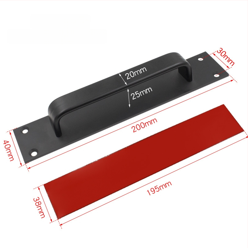 Sukop 41144 плъзгаща се дръжка за врати - алуминиева сплав, матово покритие, монтаж с лепило без пирони, подходяща за плъзгащи врати, дървени врати и стъклени кухненски шкафове