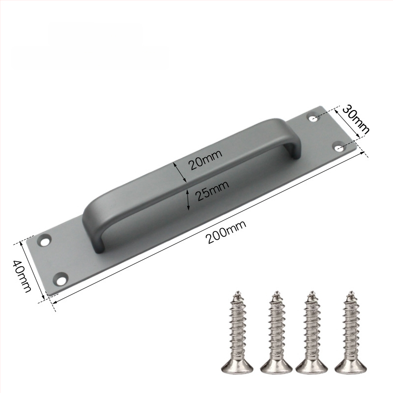 Sukop 41144 плъзгаща се дръжка за врати - алуминиева сплав, матово покритие, монтаж с лепило без пирони, подходяща за плъзгащи врати, дървени врати и стъклени кухненски шкафове