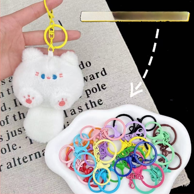 Meisente котешка плюшена ключодържател със писък, дълга опашка, пълнеж PP памук – за възраст 15–35