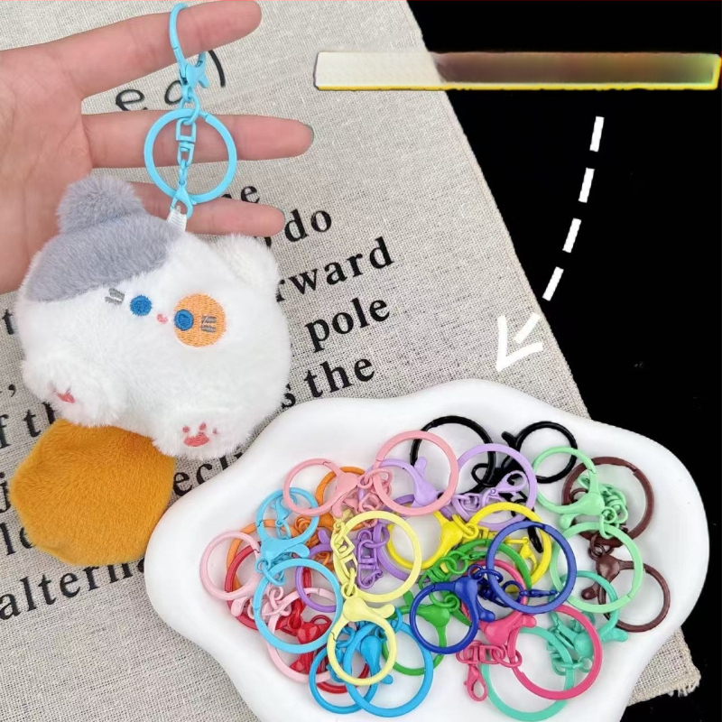 Meisente котешка плюшена ключодържател със писък, дълга опашка, пълнеж PP памук – за възраст 15–35