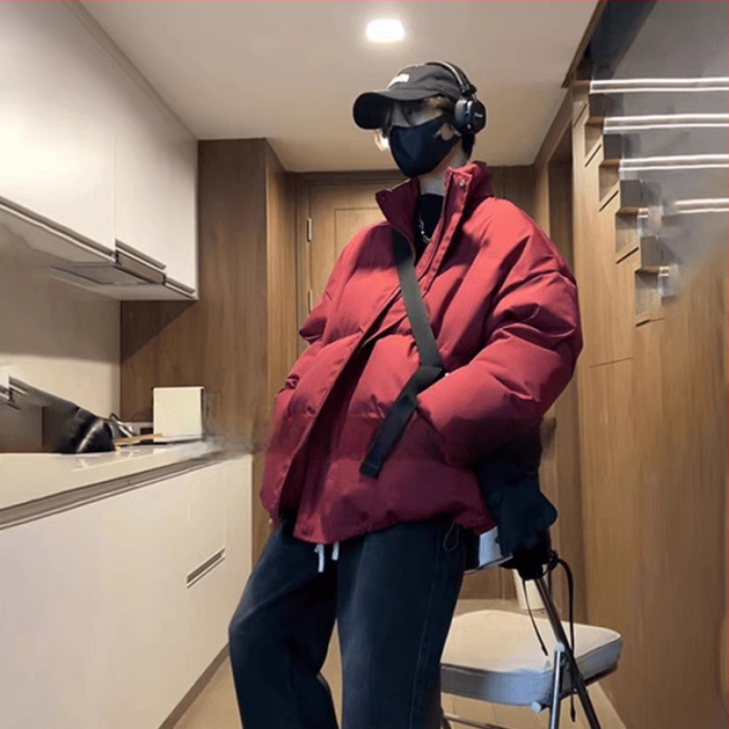 Μπουφάν με πούπουλα, κουκούλα, σταθερός γιακάς, ενισχυμένο, γέμισμα από λευκό πούπουλο χήνας, Corduroy ύφασμα