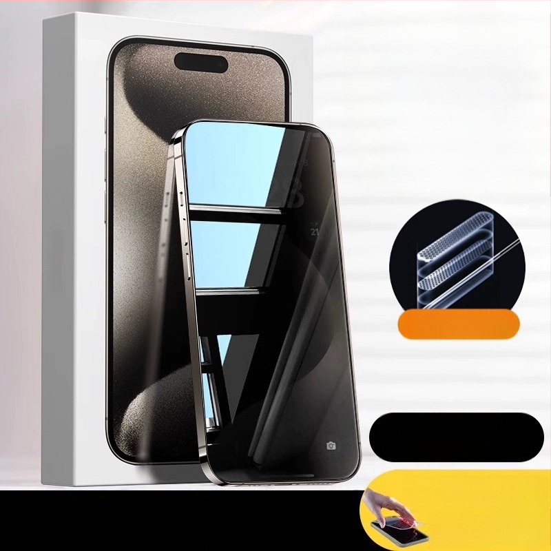 Protecție pentru ecran din sticlă temperată cu protecție AR pentru ochi, film frontal, calitate HD, compatibil cu iPhone 15 Pro Max, 16 Pro și 14 Plus