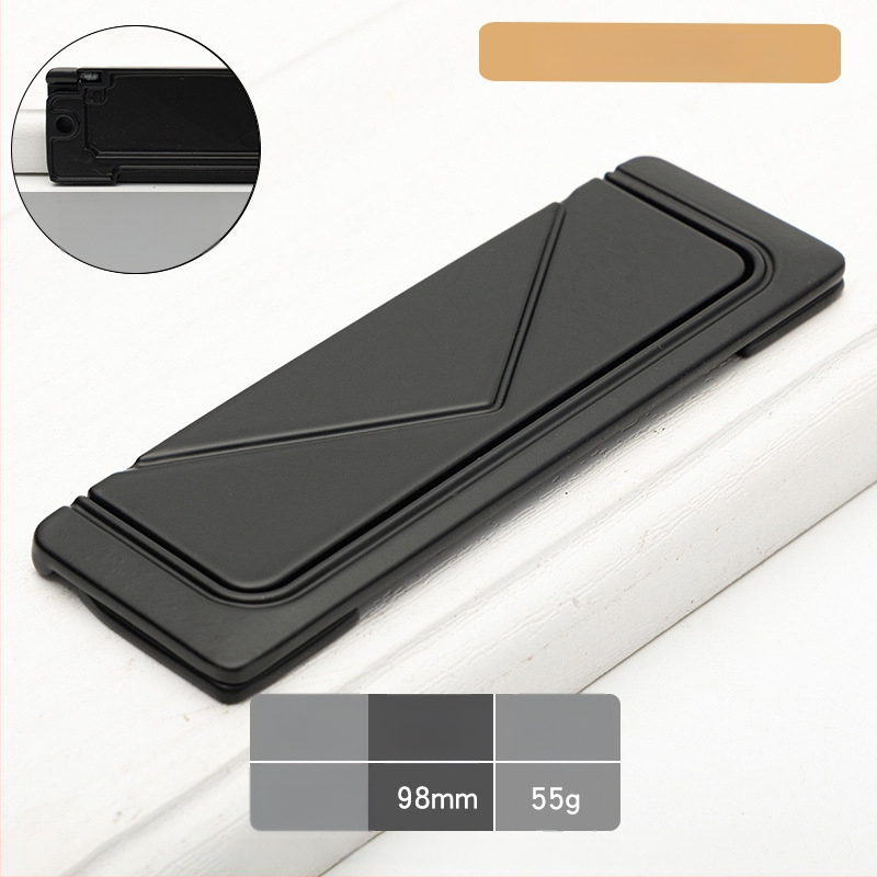 Skrivena plosnata ručka za ormariće, model 1218, cinkova legura, elektroplakiranje, za vrata ormarića, garderobu i ladice