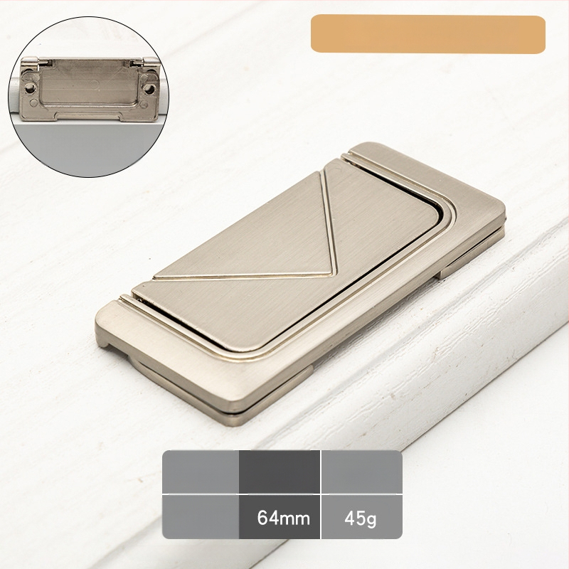 Skrivena plosnata ručka za ormariće, model 1218, cinkova legura, elektroplakiranje, za vrata ormarića, garderobu i ladice