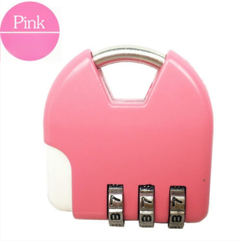 Mini fém lakat jelszavas zár poggyászhoz, fiókokhoz és edzőtermi szekrényekhez – karikatúra dizájn, modern minimalizmus, márka Unique, anyag: Egyéb