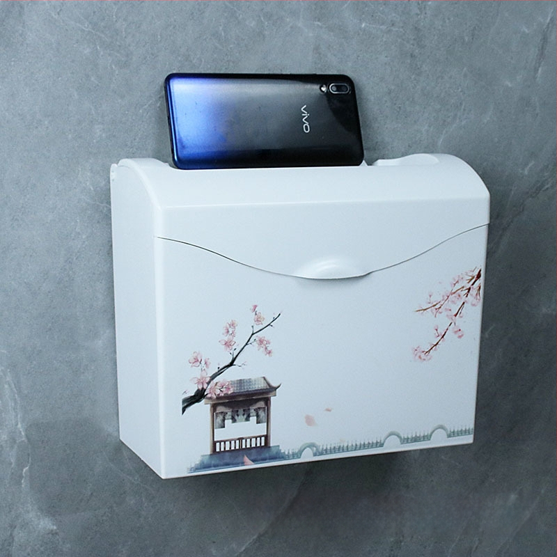 Plastični držač toaletnog papira, vodootporan, kompatibilan s ravnim papirom, model J896239024, 1 kom.