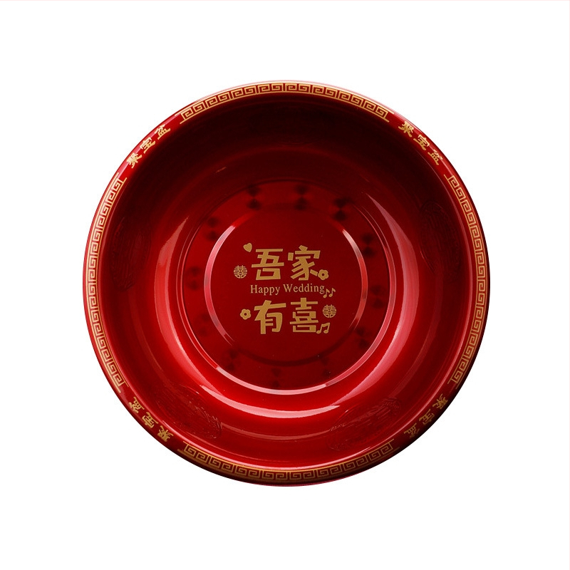 Vas esküvői mosdókagylók készlet – pár a hozományhoz és esküvői dekorációhoz, szöveges mintázat, rögzítés ragasztószalaggal, standard csomagolás