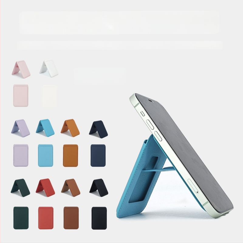 MagSafe kártyatartó állvánnyal iPhone 16 Pro-hoz, PU bőr, Type B keret