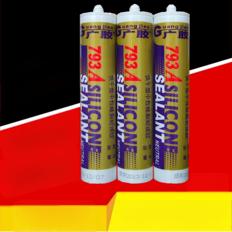 793-A Üvegszilikon ragasztó, gyors kötésű, semleges szilikon, tartós ragasztó-tömítő, átlátszó