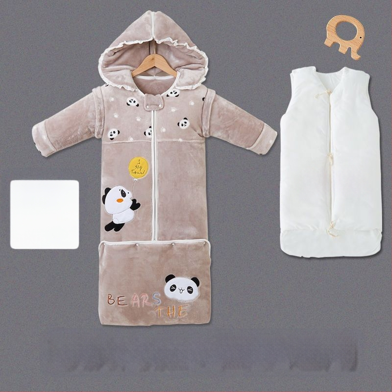 Sac de dormit pentru copii, toamnă/iarnă, bumbac, stil desen animat, protecție anti-kick