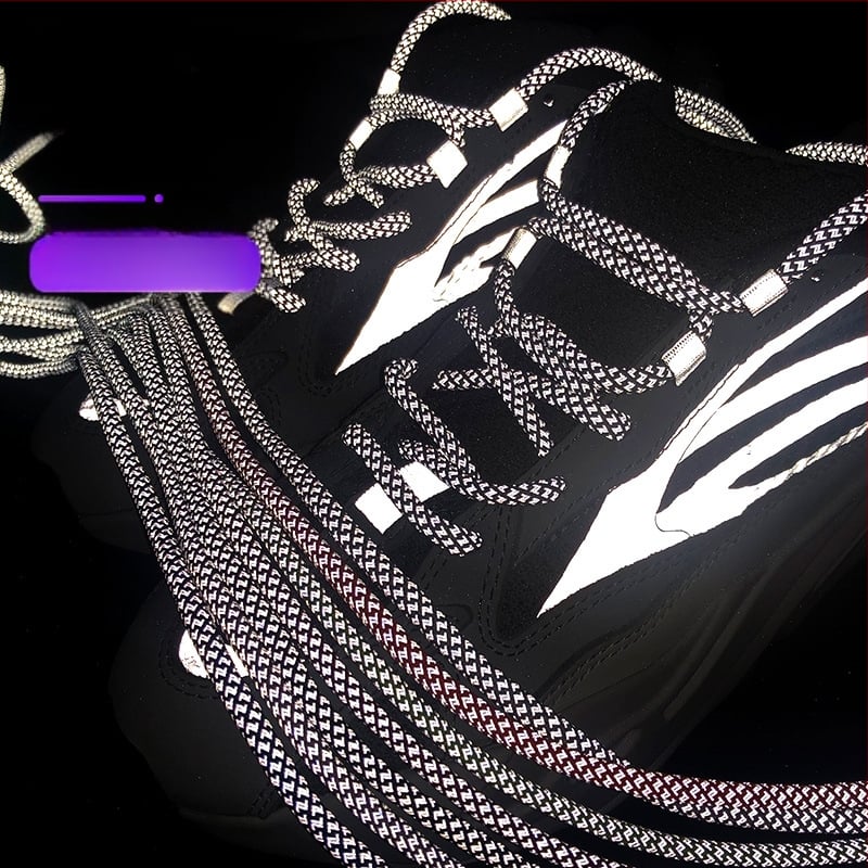 Adidași sneakers cu șireturi rotunde reflectorizante pentru Yeezy 350, 700 și 500 serii (talpă din cauciuc)