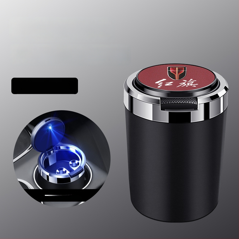 Пепелник за кола със метален вътрешен съд, огнеупорен, кожа-текстурирана повърхност, изработен от пластмаса и метал чрез инжекционно формоване, универсален за автомобили и дома