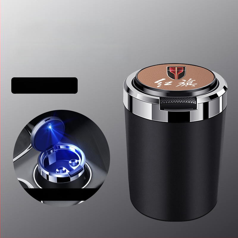 Пепелник за кола със метален вътрешен съд, огнеупорен, кожа-текстурирана повърхност, изработен от пластмаса и метал чрез инжекционно формоване, универсален за автомобили и дома