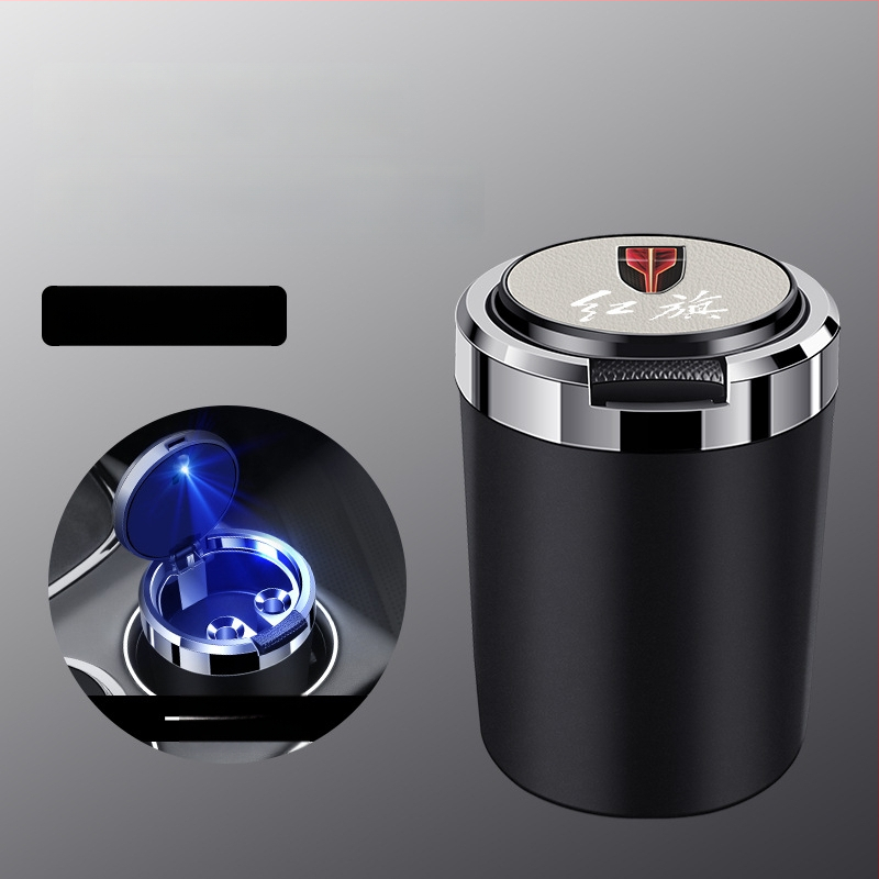 Пепелник за кола със метален вътрешен съд, огнеупорен, кожа-текстурирана повърхност, изработен от пластмаса и метал чрез инжекционно формоване, универсален за автомобили и дома