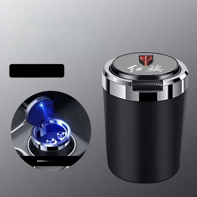 Пепелник за кола със метален вътрешен съд, огнеупорен, кожа-текстурирана повърхност, изработен от пластмаса и метал чрез инжекционно формоване, универсален за автомобили и дома