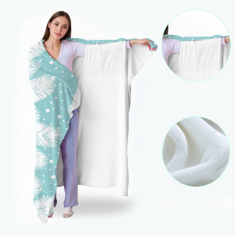 Pătură din poliester cu desen animat, imprimată, 230 g, iarnă, personalizabilă