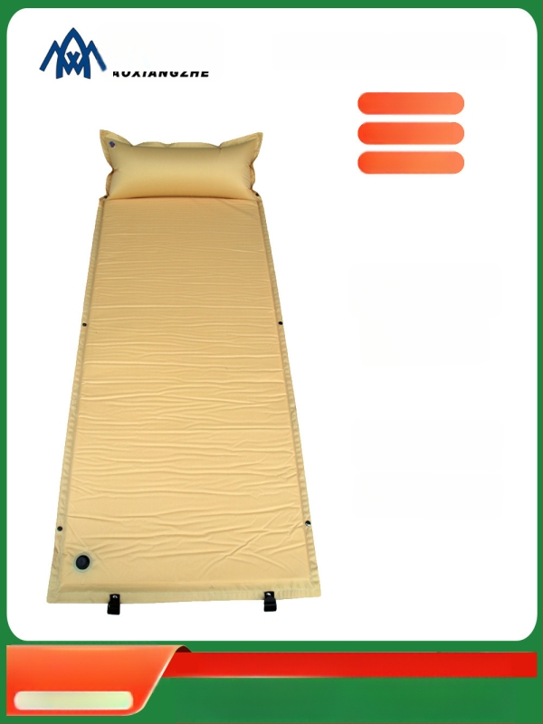 Soar Kamuflált mintázatú automatikusan felfújható nedvességálló alátét kempingezéshez és vészhelyzeti képzéshez — 210T poliészter, 1 személy, 1,5 kg, automatikus felfújás