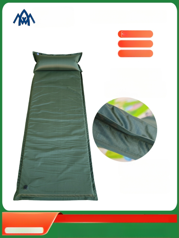 Soar Kamuflált mintázatú automatikusan felfújható nedvességálló alátét kempingezéshez és vészhelyzeti képzéshez — 210T poliészter, 1 személy, 1,5 kg, automatikus felfújás