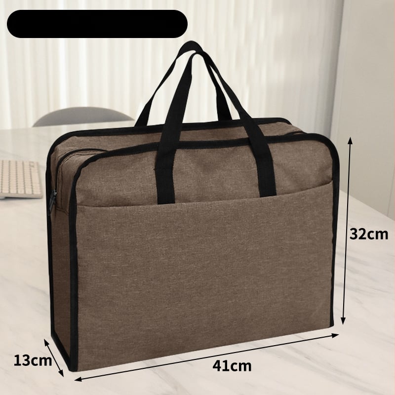 Kai Xiu Τσάντα Εγγράφων από Κατιονικό Oxford Υφασμα, Χειρολαβή, Τετράγωνο Σχήμα, Με Φερμουάρ