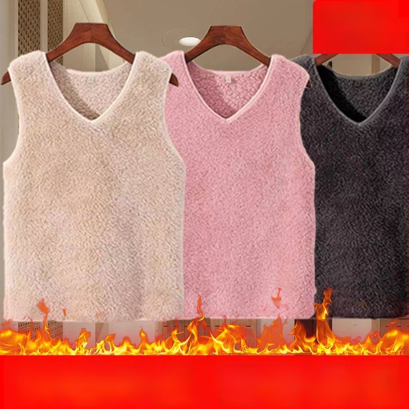 Ženské bezrukávové termo vesty, regulárny strih, polo golier, chenille tkanina, 90–95% Spandex (Jar 2025)