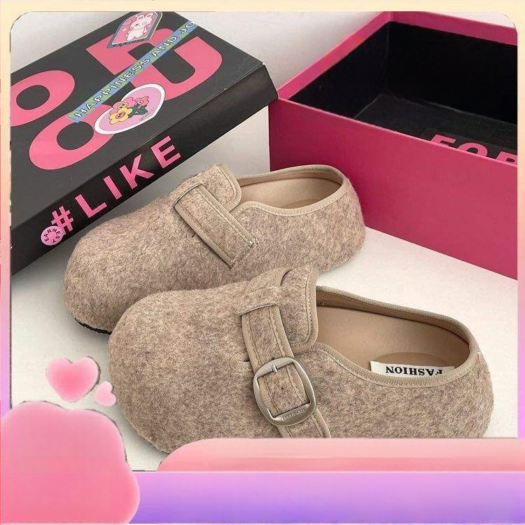 Дамски затворени мюлета‑слипон, синтетична кожа върх и подплата, подметка от пяна, дишащи, плосък дизайн