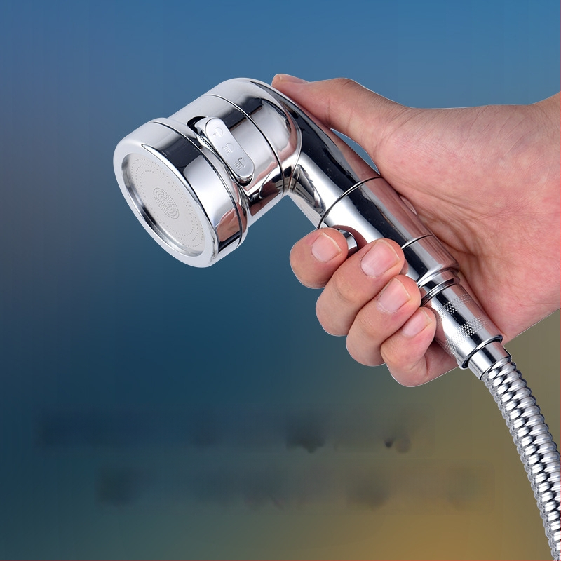 Душ комплект ABS, стенен монтаж, усилваща дюза, тройно регулиране, едно натискане за спиране на водата