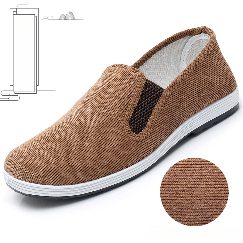 Ανδρικά Παπούτσια Slip-on με suede επάνω, ελαστικό κλείσιμο, διαπνέουσα σόλα από καουτσούκ