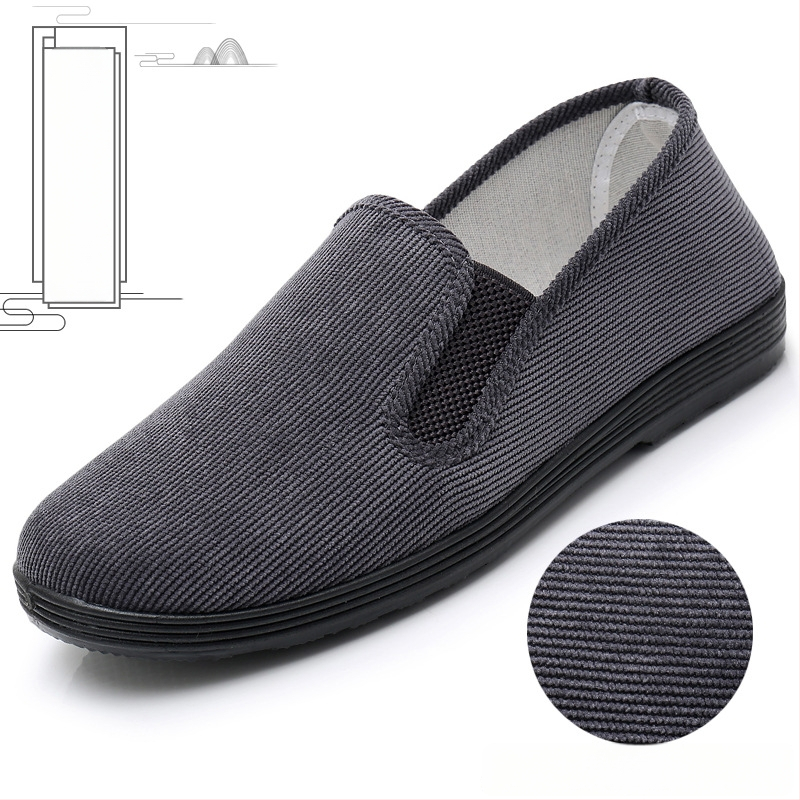 Ανδρικά Παπούτσια Slip-on με suede επάνω, ελαστικό κλείσιμο, διαπνέουσα σόλα από καουτσούκ