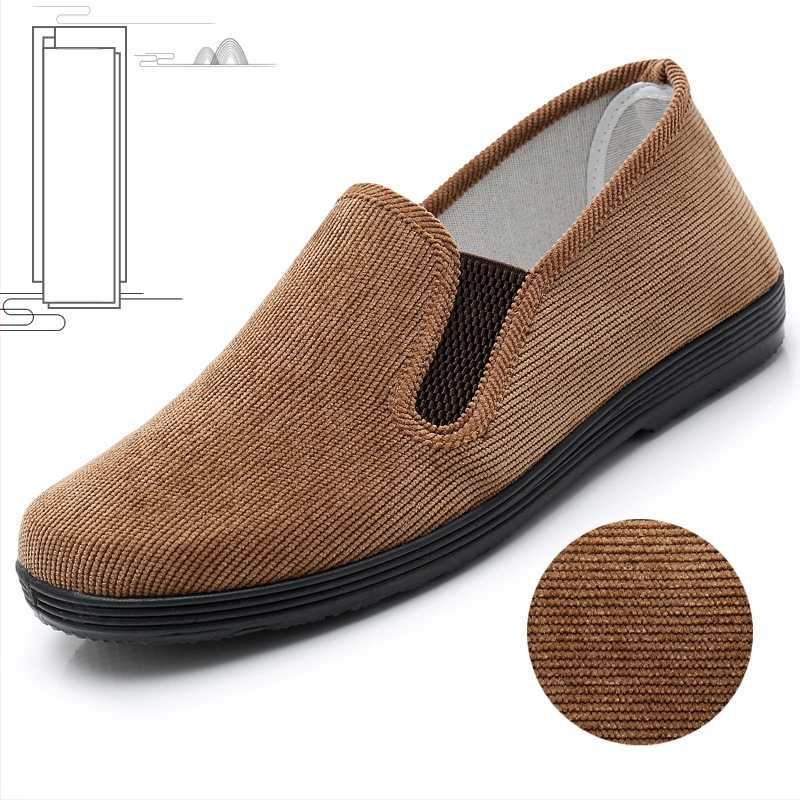 Ανδρικά Παπούτσια Slip-on με suede επάνω, ελαστικό κλείσιμο, διαπνέουσα σόλα από καουτσούκ