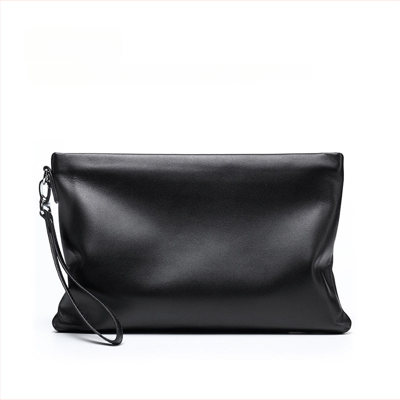 Geantă de mână din piele naturală pentru bărbați (Stil: European și American; Material: Piele naturală; Caracteristici ale pielii: Piele de miel; Funcție: antibacteriană)