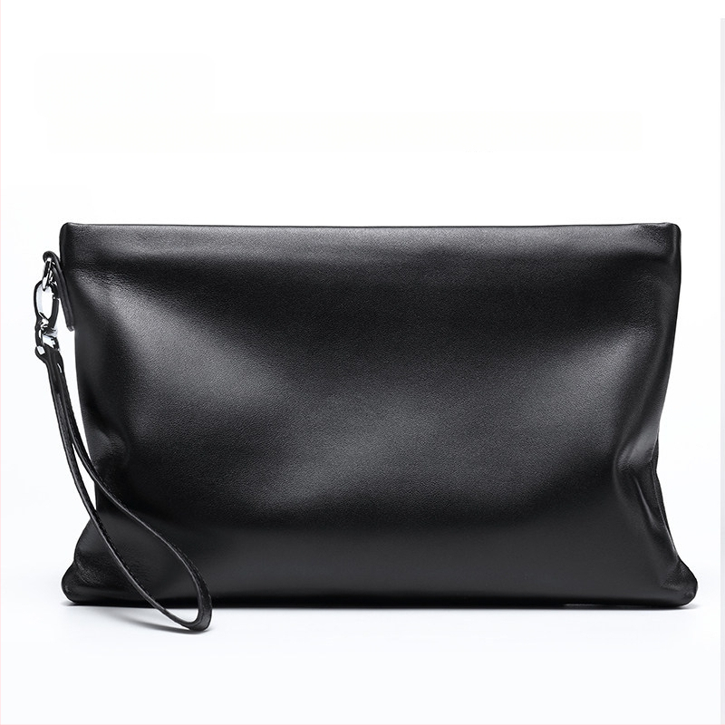 Geantă de mână din piele naturală pentru bărbați (Stil: European și American; Material: Piele naturală; Caracteristici ale pielii: Piele de miel; Funcție: antibacteriană)