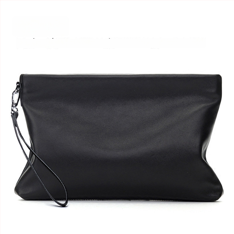 Geantă de mână din piele naturală pentru bărbați (Stil: European și American; Material: Piele naturală; Caracteristici ale pielii: Piele de miel; Funcție: antibacteriană)