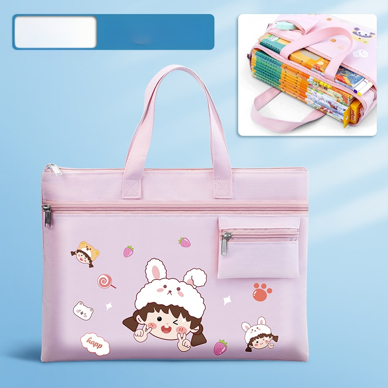 Bedome Σχολική τσάντα από καμβά με φερμουάρ, Καρτούν σχέδιο