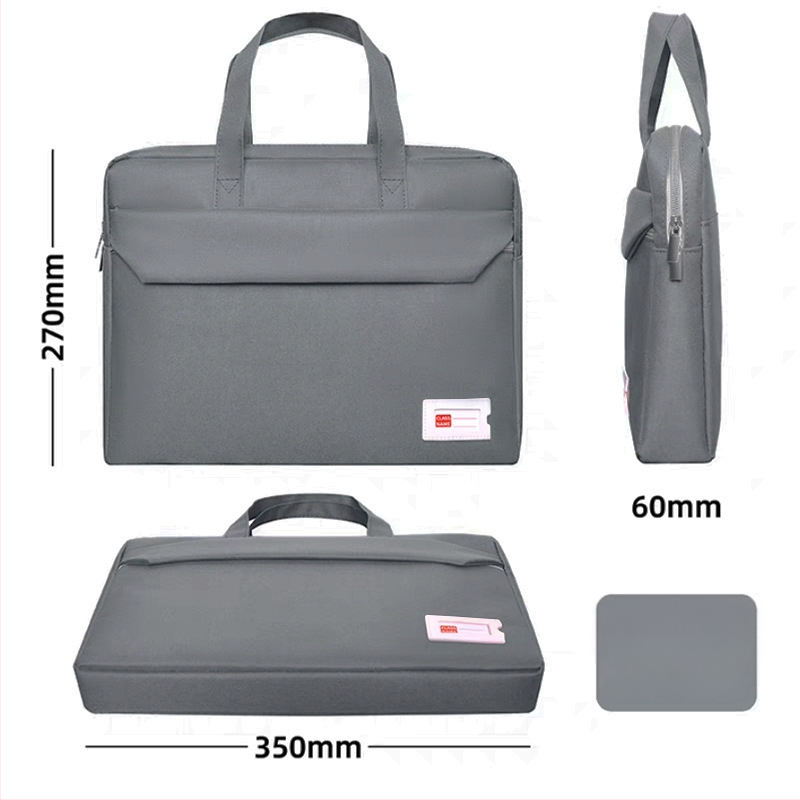 Φοιτητική τσάντα για φορητό υπολογιστή και έγγραφα, unisex, από Oxford ύφασμα, με φερμουάρ, τετράγωνο σχήμα (Okki; Oxford ύφασμα; φερμουάρ; τετράγωνο σχήμα)