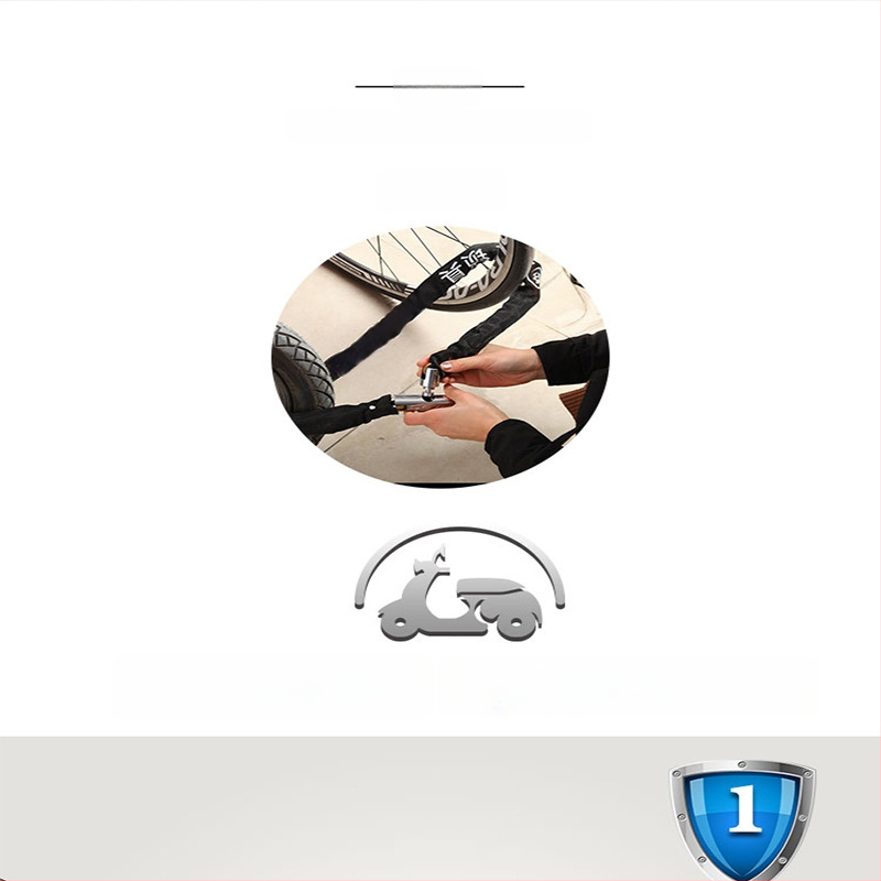 Lánczár kerékpárokhoz és motorkerékpárokhoz anti-lopás védelemmel, teljes rézből készült záróhengerrel, modellek 6608-1, 6610-1, 6612-1, 6615-1