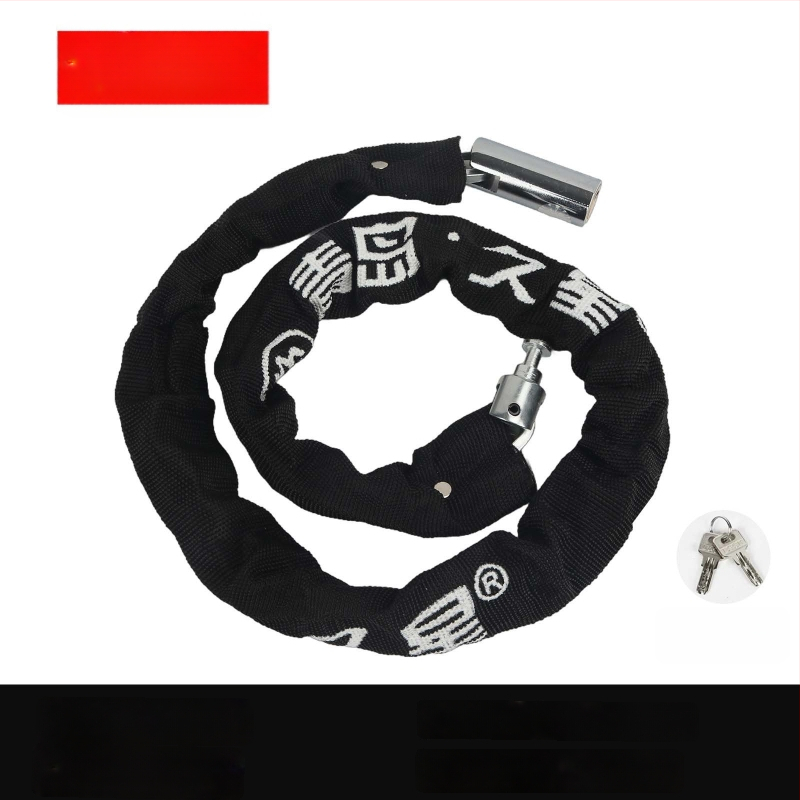 Lánczár kerékpárokhoz és motorkerékpárokhoz anti-lopás védelemmel, teljes rézből készült záróhengerrel, modellek 6608-1, 6610-1, 6612-1, 6615-1