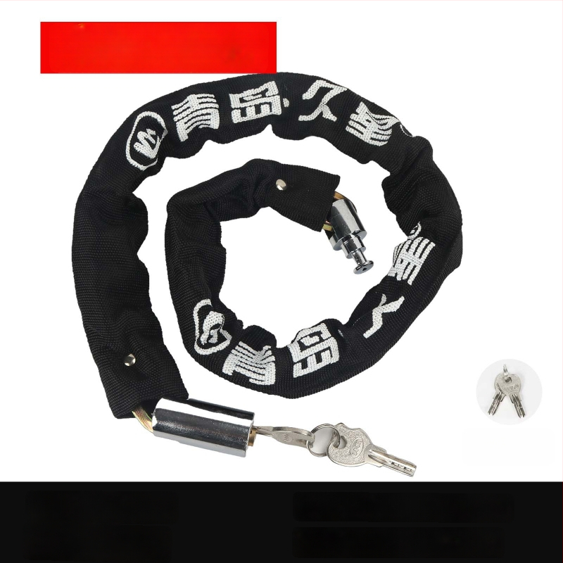 Lánczár kerékpárokhoz és motorkerékpárokhoz anti-lopás védelemmel, teljes rézből készült záróhengerrel, modellek 6608-1, 6610-1, 6612-1, 6615-1