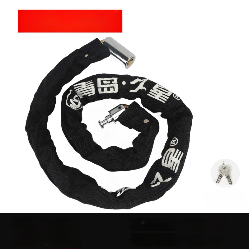 Lánczár kerékpárokhoz és motorkerékpárokhoz anti-lopás védelemmel, teljes rézből készült záróhengerrel, modellek 6608-1, 6610-1, 6612-1, 6615-1