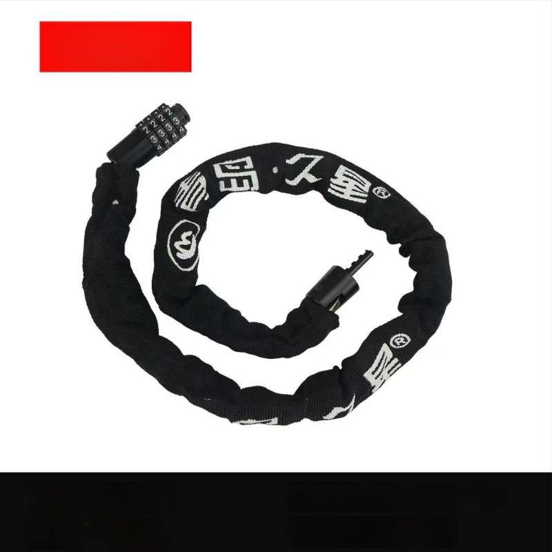 Lánczár kerékpárokhoz és motorkerékpárokhoz anti-lopás védelemmel, teljes rézből készült záróhengerrel, modellek 6608-1, 6610-1, 6612-1, 6615-1