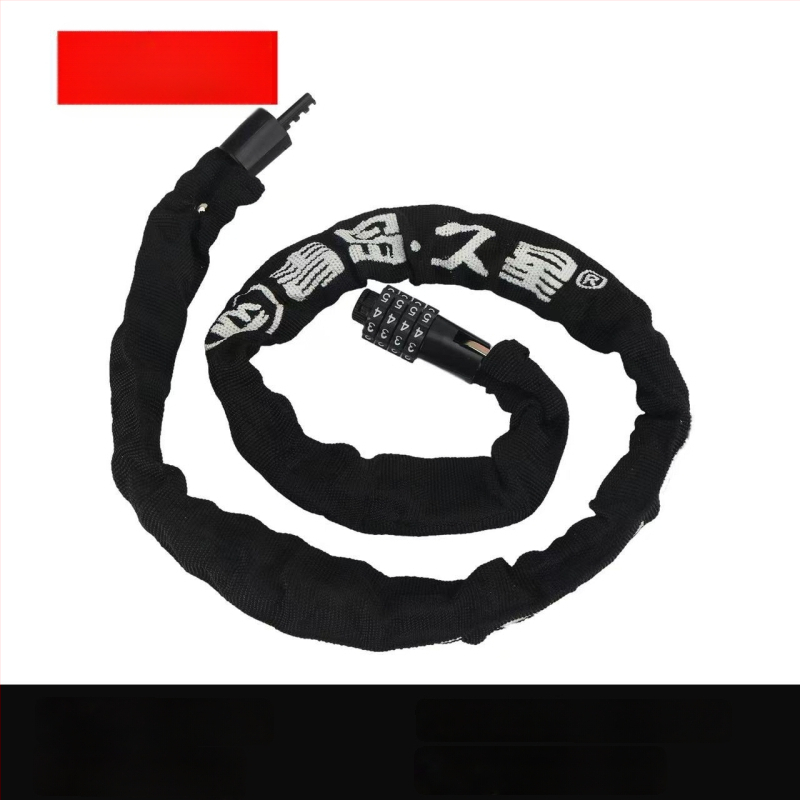 Lánczár kerékpárokhoz és motorkerékpárokhoz anti-lopás védelemmel, teljes rézből készült záróhengerrel, modellek 6608-1, 6610-1, 6612-1, 6615-1