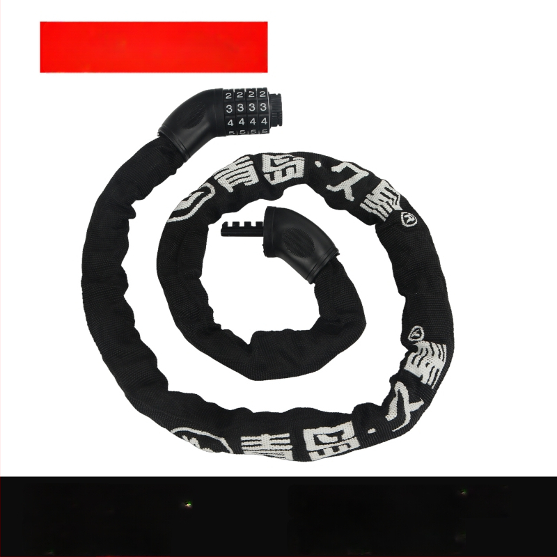 Lánczár kerékpárokhoz és motorkerékpárokhoz anti-lopás védelemmel, teljes rézből készült záróhengerrel, modellek 6608-1, 6610-1, 6612-1, 6615-1