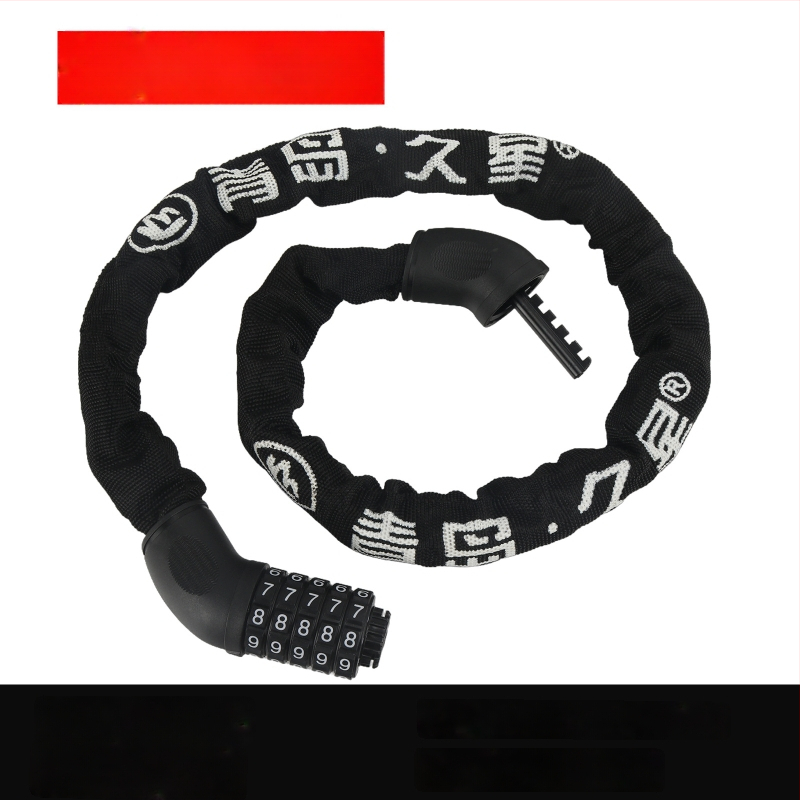 Lánczár kerékpárokhoz és motorkerékpárokhoz anti-lopás védelemmel, teljes rézből készült záróhengerrel, modellek 6608-1, 6610-1, 6612-1, 6615-1