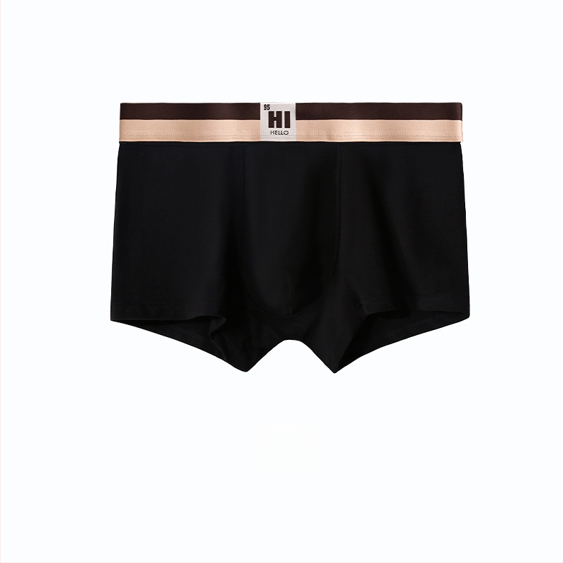 Férfi pamut boxer brief, 95–100% pamut, középmagas derekú, kötött anyag, egyszínű modell, sportos alsónemű