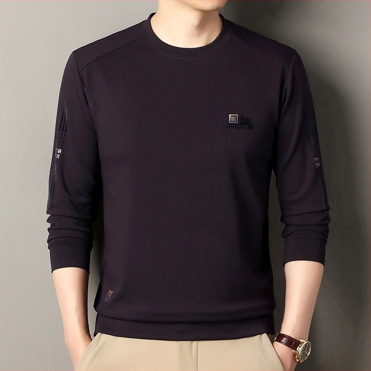 Jacquardový bavlneno-zmesový pulóver, voľný strih, okrúhly výstrih, dlhé rukávy, na jar a jeseň