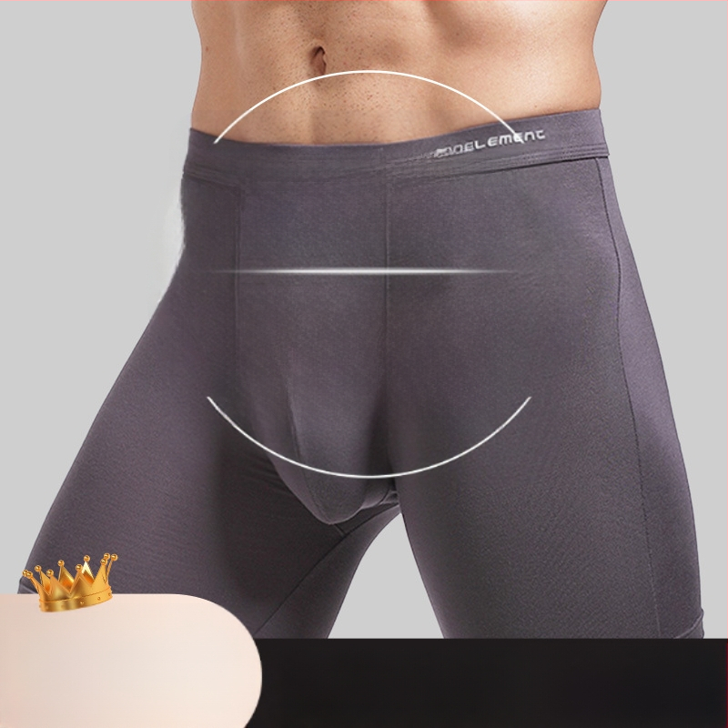 Férfi sportos boxer briefs hosszú lábbal, dörzsálló, gyorsan száradó, 90–95% viszkóz